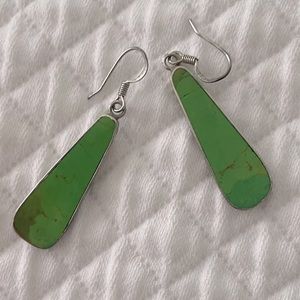 Bright green earrings